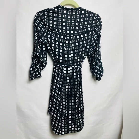Daniel Rainn Black & White Checkered Dress Lined Sz XS - Picture 2 of 5